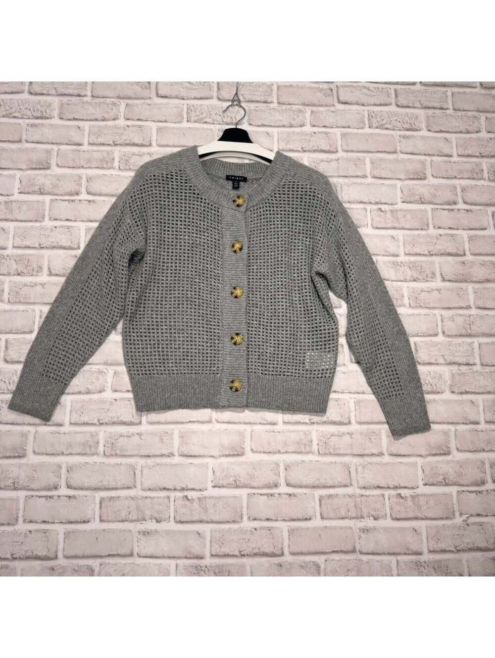 Tribal Gray Cardigan Women's S